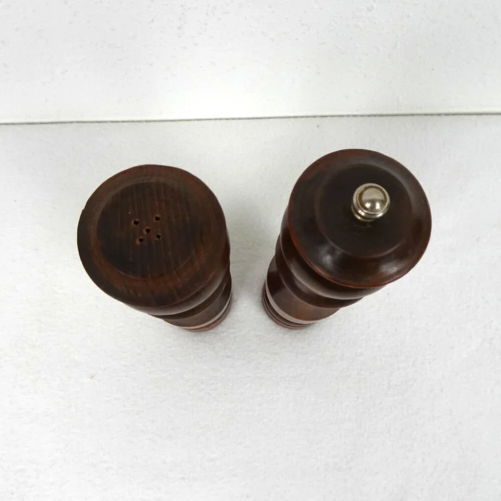 Woodcrest By Styson Wooden Salt Shaker Pepper Grinder 10 Inches MCM Vintage